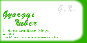 gyorgyi nuber business card